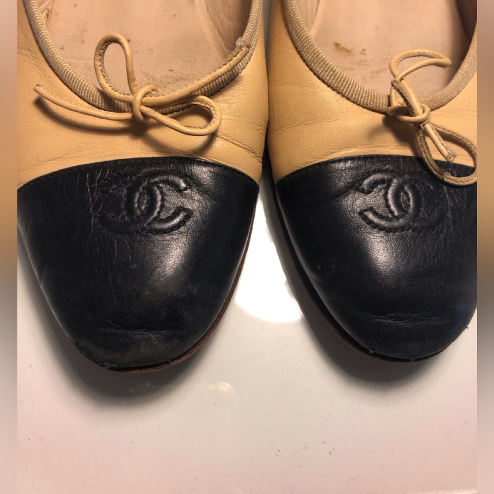 Chanel cap toe shoes.